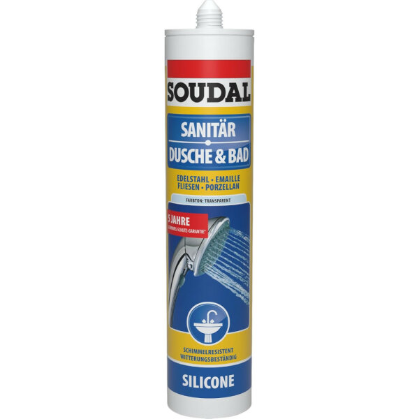 Sanitärsilikon Dusche & Bad Transparent 300ml SOUDAL