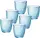 Trinkglas 6er Set blau Line 8,5cm Bormioli