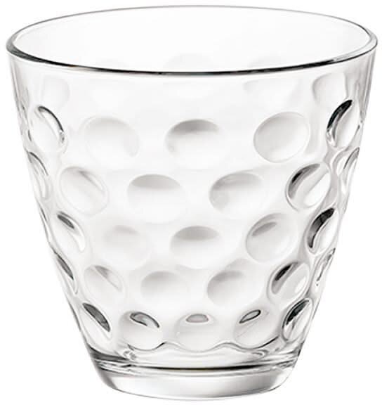 Trinkglas 6er Set transparent Dots 8,5cm Bormioli