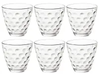 Trinkglas 6er Set transparent Dots 8,5cm Bormioli