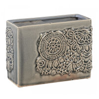 Blumentopf grün Keramik 16cm