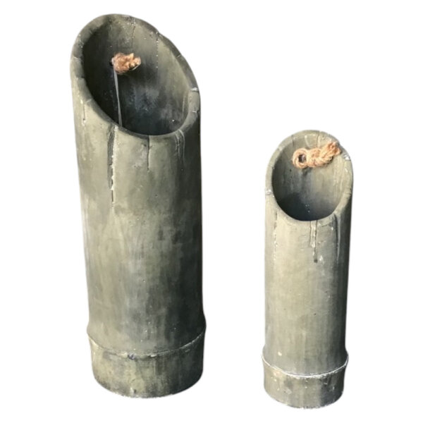 Vase Bambusstiel rund grün 25cm