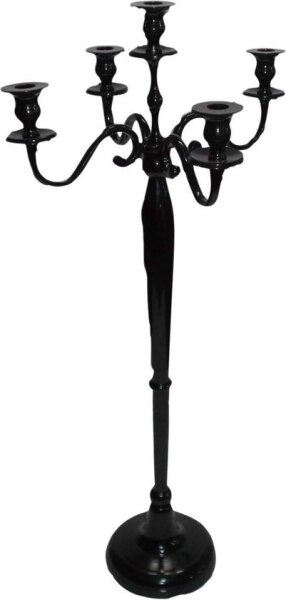 Kerzenständer Aluminium schwarz 79cm