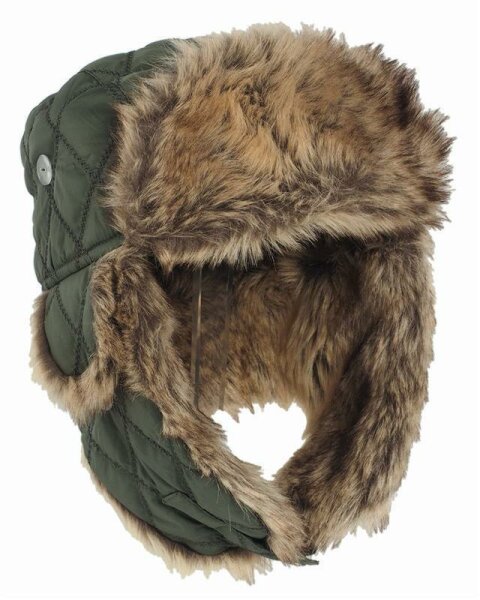 WINTERMÜTZE M.KUNSTPELZ OLIV Gr. 57/58 Gr. M MIL-TEC