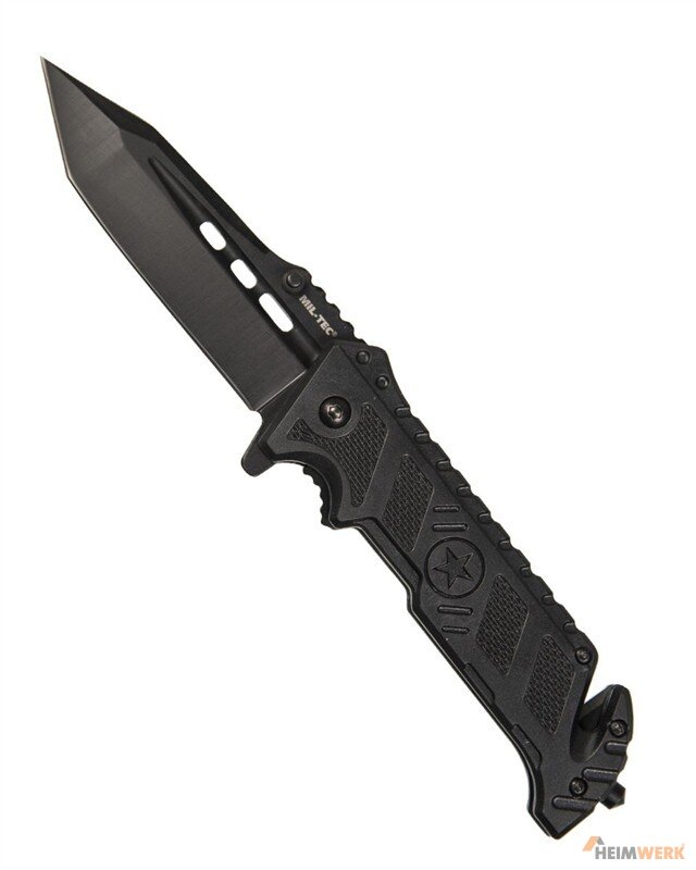 Mil-Tec Messer – US Pilot Survival Knife, Schwarz, Einheitsgröße – Robustes Outdoor-Messer Für Trekking, Jagd Und Survival Mil-Tec Messer – US Pilot Survival Knife, Schwarz, Einheitsgröße – Robustes Outdoor-Messer Für Trekking, Jagd Und Survival