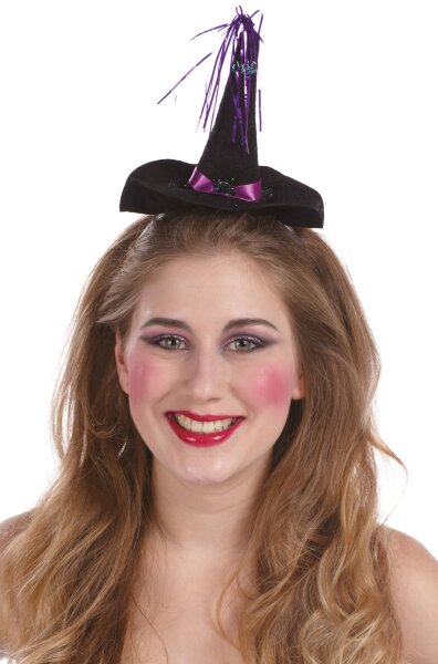 Haarreif Hexenhut Spinne Polyester schwarz