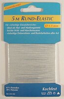 Rund-Elastic 5m Gummikordel, schwarz/weiß