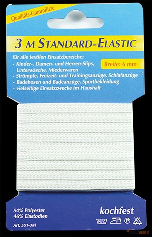 Flaches Elastisches Band – 3 Mm Breit, 20 M Lang, Weiß, Aus Baumwolle, Für Masken & Nähen