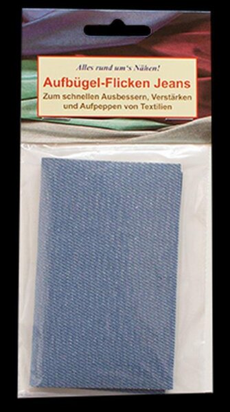 Aufbügel-Flicken Jeans, blau