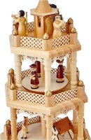Pyramide für 6 Pyramidenkerzen "Waldweihnacht", natur, 3 Etagen 23x19,5x56 cm