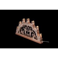 Lichterbogen 3D "Erzgebirge" 32x56x5cm 7 Kerzen