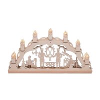 Lichterbogen 3D "Erzgebirge" 32x56x5cm 7 Kerzen