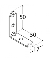 Stuhlwinkel 50x50x15mm verzinkt Winkelverbinder Möbelwinkel