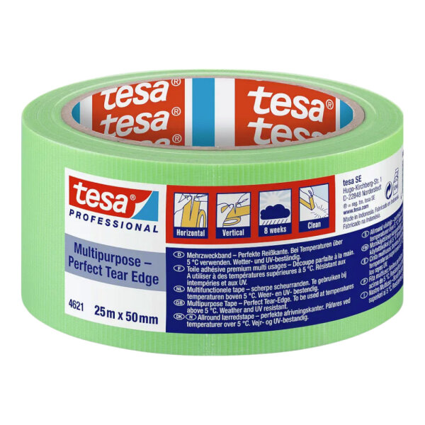tesa Professional 4621 Putzband Gewebe Allzweck 25mx50mm grün-transluzent