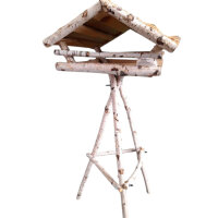Vogelhaus mit Ständer 65x60x105cm dunkles Dach
