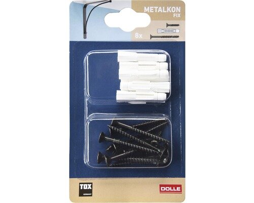 Befestigungsset METALKONFIX, 8St Ø3,5x16 mm + Ø4,5x45 mm schwarz