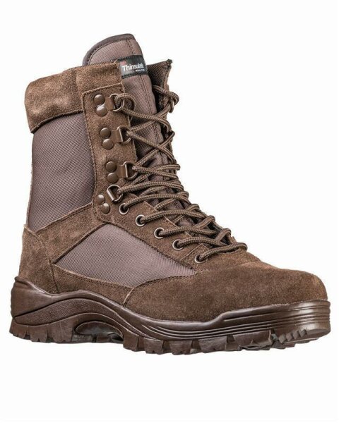 TACTICAL BOOT M.YKK ZIPPER BRAUN Gr. 45/US 12 MIL-TEC