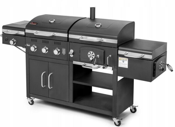 Gas-Kohle-Grill mit Activa Mastercook COMBO PREMIUM 3W1 - 11249