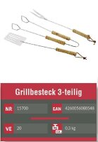 Grillbesteck 3-teilig ACTIVA