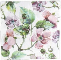 Servietten 20er 33x33cm Blumen sort.