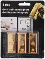 Memo Magnet 3er Goldbarren