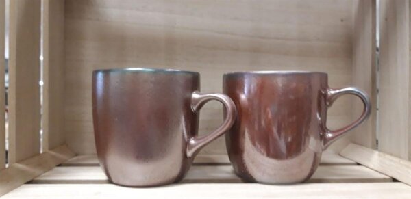 Kaffeebecher Steingut multicolor 440ml Ø9cm/Höhe 13,5cm