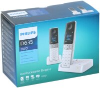 Telefon 2er schnurlos mit AB Philips D635