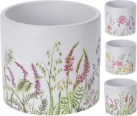 Blumentopf 12x10.5cm mit Motiv 3f.sort.