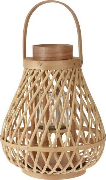 Laterne 25x30cm Rattan