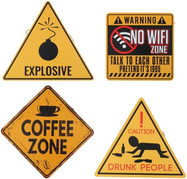 Schild mit Spruch30x30 4f.sort.