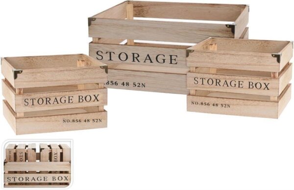 Holzkiste Storage klein 24x19x16cm
