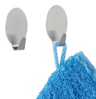 Maxihaken 2er Edelstahl matt i.Blister