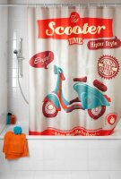 Duschvorhang Vintage Scooter 180x200cm,inkl. Duschvorhangringe WENKO
