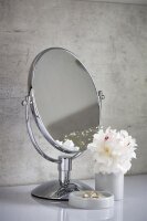 Kosmetik-Standspiegel Grando Ø27cm, 3-fach/7-fach Vergrößerung