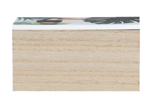 Aufbewahrungsbox S Tucan mit Deckel, MDF 10x8x15cm