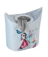 Wäschesammler/Wäschetasche Crazy Love 53l  Grau