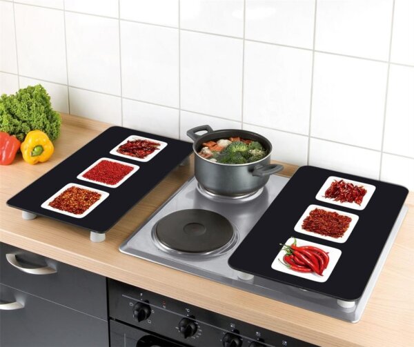 Glasabdeckplatten 2er Chili 30x52 cm