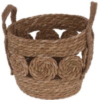 Korb Seegras klein mit Griffe Ø9cm Höhe 23cm