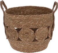 Korb Seegras mittel mit Griffe Ø11cm Höhe 23cm