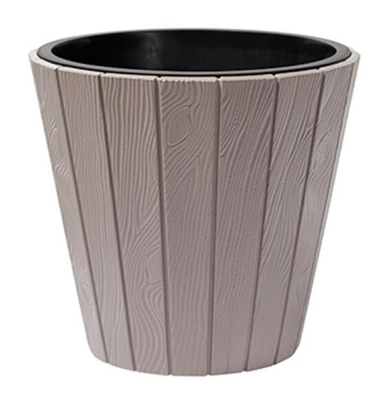 Blumentopf WOODE mocca Höhe 37cm,Ø 39,3cm Kunststoff