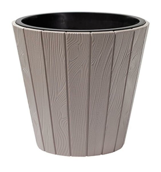 Blumentopf WOODE mocca Höhe 45,7cm,Ø 48,8cm Kunststoff