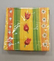 Servietten 2er 25x25cm "Blumenbild" 3lagig