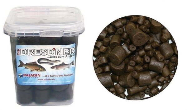 Halibut Pellets mit Loch 8-20mm schwarz Mix 300g PALADIN