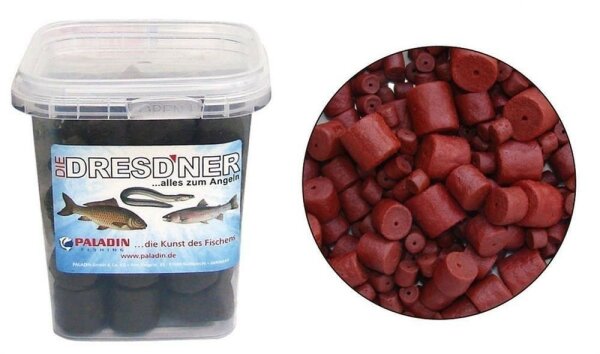 Halibut Pellets mit Loch 8-20mm rot 300g PALADIN