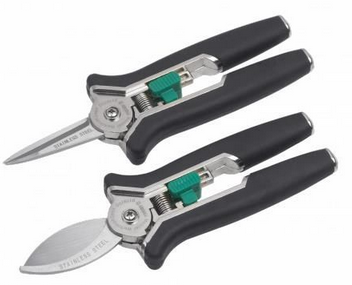 Gartenscheren Feinschnitt-Set 2er Bypass+Trimmer