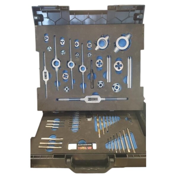 Hand- & Maschinen-Gewindeschneidwerkzeug-Sortiment 61-tlg. HSS EXACT