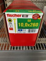 FISCHER Power-Fast 10,0x260 TK gevz TG TX Tellerkopf gelb...
