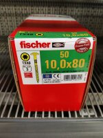 FISCHER Power-Fast 10,0x80 TK gevz TG TX Tellerkopf gelb...