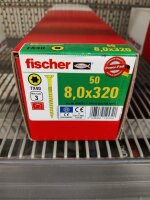 FISCHER Power-Fast 8,0x320 SK gevz TG TX Senkkopf gelb...
