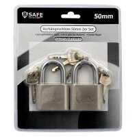 Vorhängeschloss 2er Set Edelstahl 50mm -...